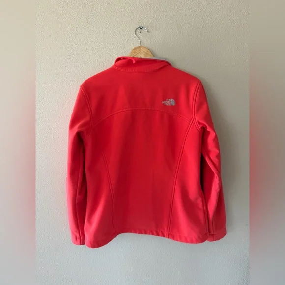 The North Face Soft Shell Coral Pink Apex Bionic Fleece Lined Jacket Size L - Picture 7 of 9